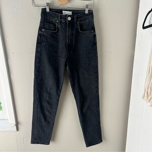 Zara High Rise Straight Fit Jean Black
